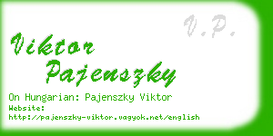 viktor pajenszky business card